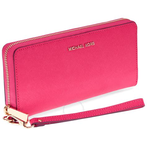 pink michael kors continental wallet|Michael Kors large continental wallet.